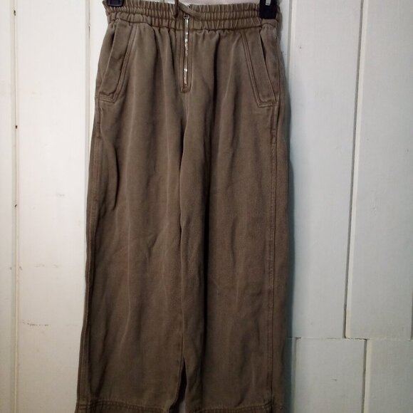 Zara Pants Girls 9 (134) Casual Elastic Drawstring Straight Brown - Picture 2 of 16